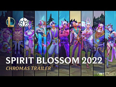 Spirit Blossom 2022 Sett, Aphelios, Evelynn, Darius, Yi, etc | Chromas Trailer - League of Legends