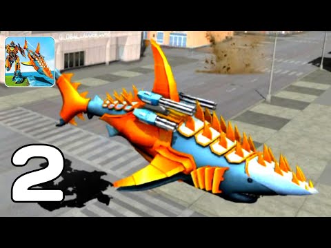 Shark Robot Transformation Game Robot War - Transforming Robot Part 2 (Android GamePlay Walkthrough)