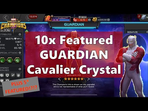 10x Featured Guardian Cavalier Crystal - Plus 5* Featured - Marvel Contest of Champions