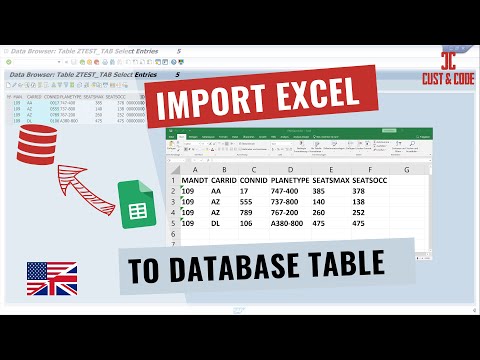 Excel import *.xlsx in Database Table - with ABAP [english]