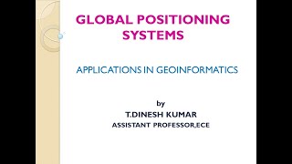 GEOINFORMATICS applications of GPS