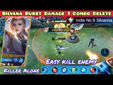 Silvana Burst Damage 1 Combo Delete - Silvanna Best Build 2022 - Build Silvanna Boo Daynimo ~ MLBB