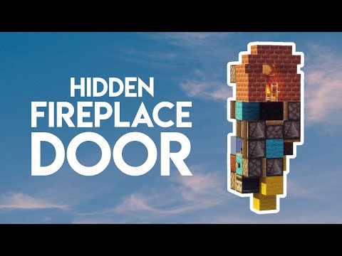 Insane 🔥 Secret Fireplace Door! - Minecraft Redstone Tutorial