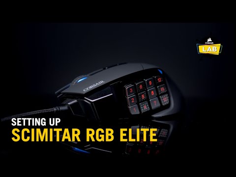 Corsair Scimitar RGB Elite Optinė MOBA/MMO žaidimų pelė, Juoda video