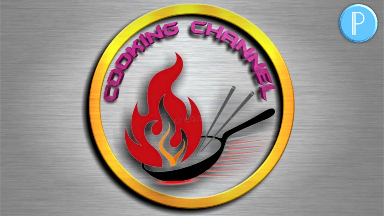 Cooking Channel Logo design in Android mobile || Pixellab Tutorial | King Graphics