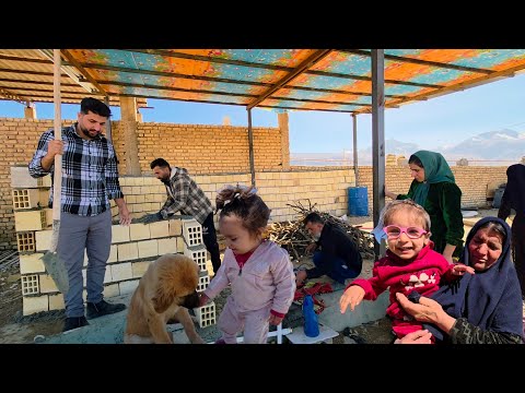Rural family – Ava and Roz playing at the same time as the family works in the cowshed of Peren