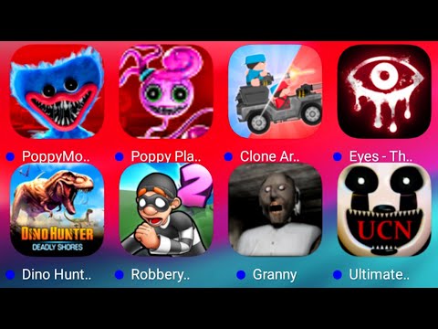 MOB Games,Poppy Playtime Mobile Chapter 1-2,Clone Armies,Eyes Horror,Dino Hunter King,Robbery Bob