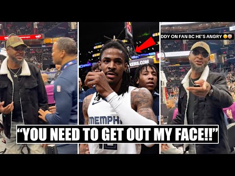 Ja Morant Things Get DISRESPECTFUL Court Side! Tee Morant PULLS UP on FAN! #jamorant #nbafans