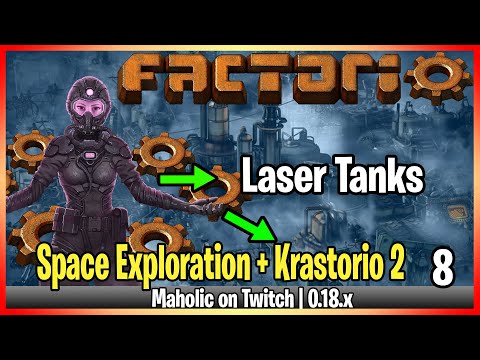 ⚙️Factorio Space Exploration & Krastorio 2 Mod✅🏭➡️Laser Tanks