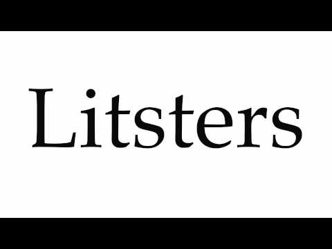 How to Pronounce Litsters