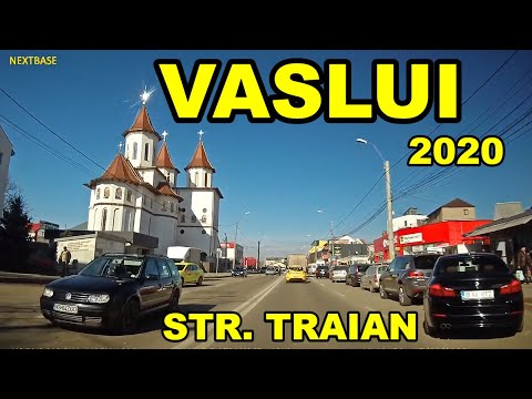 VASLUI ruta Rds Traian - str. Calugareni febr. 2020 video trafic camera de bord FHD 1080p 60 fps