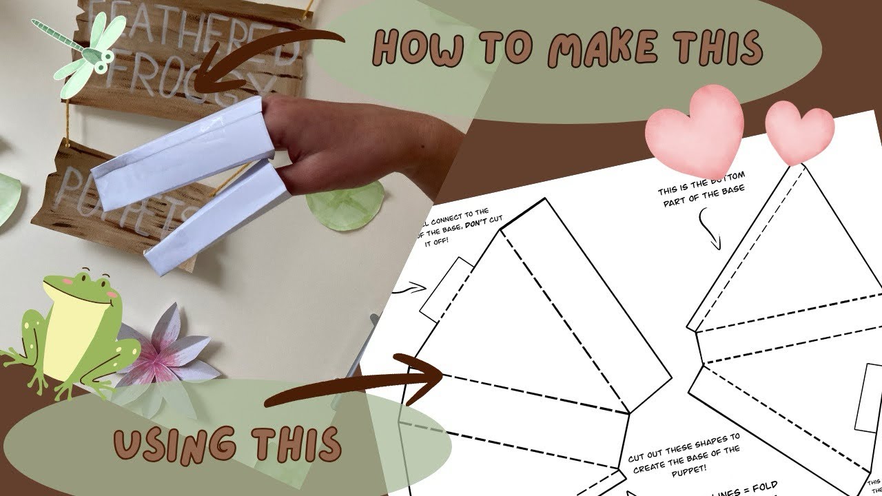 How to make a dragon puppet BASE using my template!