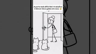 A parte mais difícil de ir trabalhar é deixar meus gatos em casa.🥹 #gateiros #gateiras #gatos