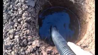Removing water from fence post holes the easy way!