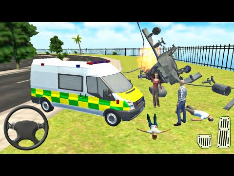 Roof Jumping Emergency Ambulance Simulator - City Rescue Driving Game - Android Gameplay