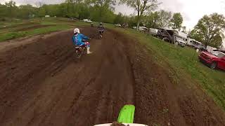 preview picture of video 'MIDWEST VMX CANNONBALL MX WABASH IN. 1998 KAWASAKI KX250 SATURDAY WOMEN'S MOTO #1 MAY '14'