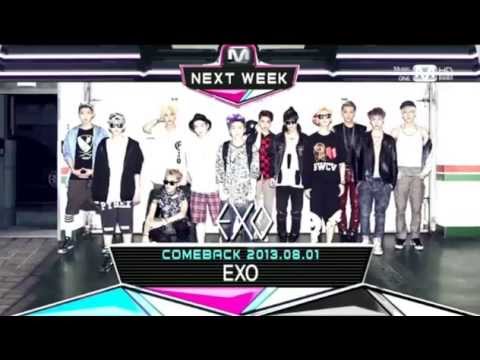 130725 Kim Hyun Joong, 5Dolls, Brown Eyed Girl, EXO, MIB Comeback Next Week @ M! Countdown