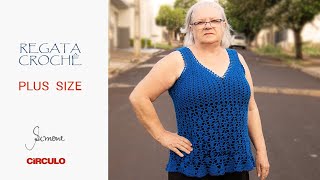 REGATA em CROCHÊ Plus Size passo a passo Professora Simone Eleotério