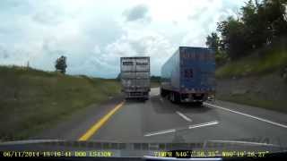 preview picture of video 'Truck speeding on I-70 almost looses it.'