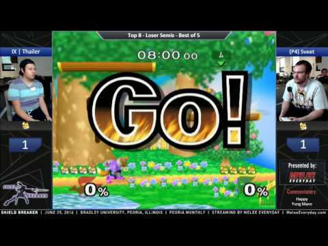 Shield Breaker - IX | Thailer (Falco) vs. Sveet (Fox) - SSBM - Top 8, Losers Semis