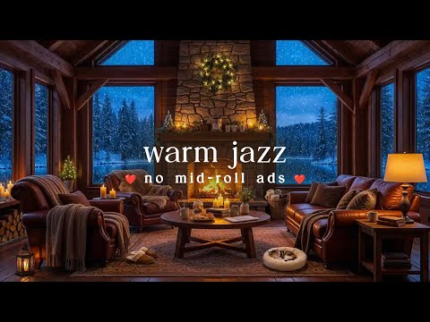❄️ Warm & Cozy Winter Jazz  (NO MID-ROLL ADS)  Cozy Ambience for Relaxation & Work