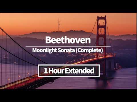Beethoven - Moonlight Sonata (complete), 1 Hour Extended