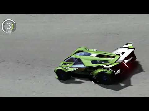 Lamborghini V12 Vision Gran Turismo vs Bugatti Chiron 300 at Old Monza(1080P)