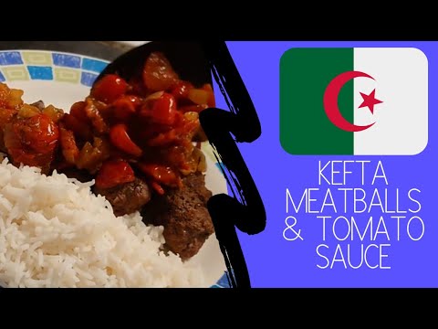 Meatballs in Tomato Sauce Kefta, Recipe from Algeria, How to make World Food 3