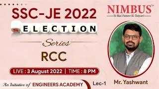RCC for SSC JE 2022 (CE) - 🔴 Live Class | Selection Series | L-1
