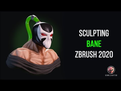 Zbrush 2020 Sculpting process of Bane, ONE HOUR a day will make a BIG difference