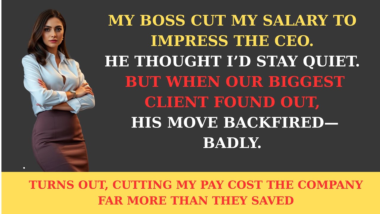 The New Boss Beliberately Cut My Salary To Score Points With CEO...Until Biggest Client Found Out
