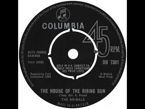 UK New Entry 1964 (133) The Animals - The House Of The Rising Sun