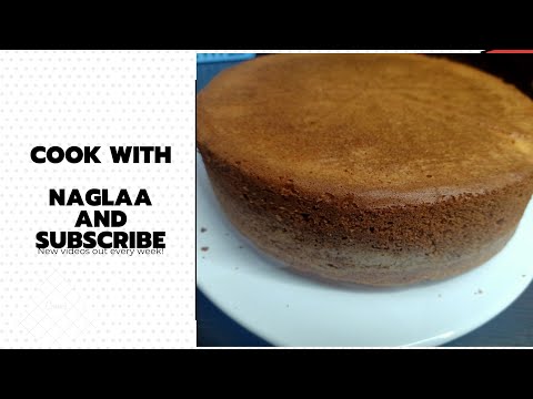 كيك اسفنجي مرتفع| بدون محسن وبدون بيكنج بودر بالدقيق العادى|Sponge cake