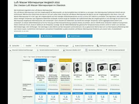 Luft Wasser Waermepumpen Vergleichstest 08/2022 von Topratgeber24
