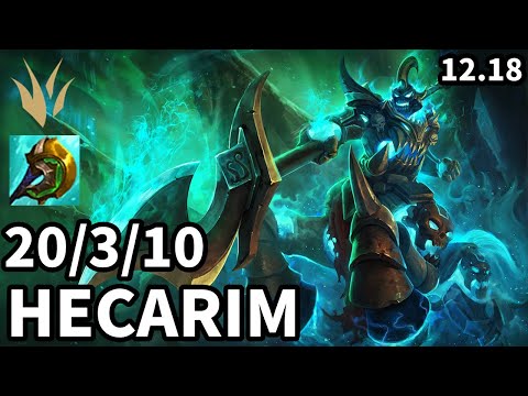 Hecarim Jungle vs Vi - Ranked Grandmaster - Patch KR 12.18