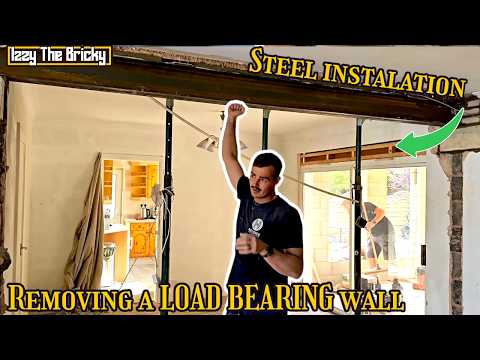 The RIGHT Way to Remove a Load-Bearing Wall - Steel Beam instillation #homedecor #homeimprovement