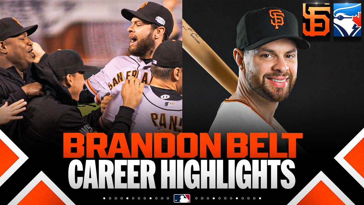 Brandon Belt's MLB career highlights (2x World Series champion with the Giants) 🦒 | MLB Highlights