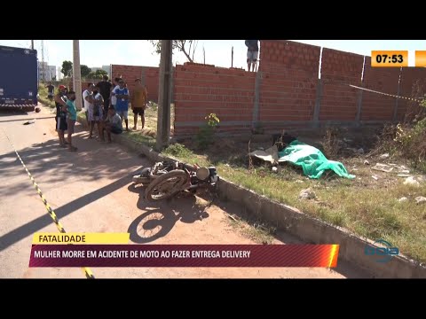 Mulher morre em acidente de moto ao fazer entrega delivery na Santa Maria da Codipi 05 08 2021