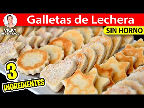 GALLETAS DE LECHERA SIN HORNO SOLO 3 INGREDIENTES Video