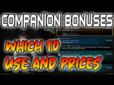 BEST COMPANION BONUSES players can work towards getting in Neverwinter