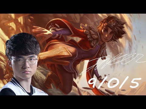 T1 Faker Stream: Faker Taliyah KDA: 9/0/5.