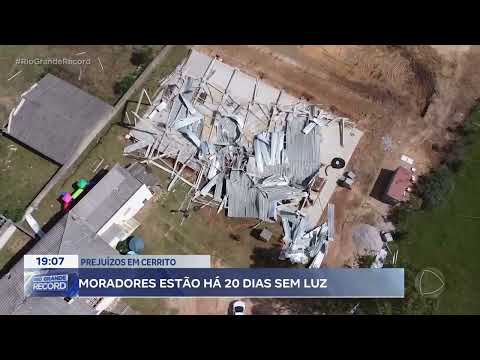 Prejuízos em Cerrito: moradores estão há 20 dias sem luz