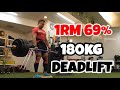 【フル動画】デッドリフト180kg5x3 【1RM69%】200kg以上持たない日