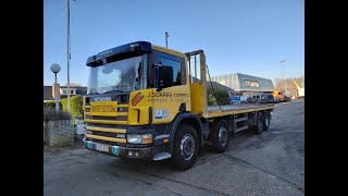 Cami&atilde;o plataforma Scania P114-340 114G 340 BIG AXLE FULL STEEL SPRING 3+3 MANUAL GEARBOX | Imagem 4 - Autoline
