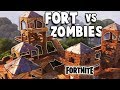 Defend the EPIC Fort vs Huge ZOMBIE ATTACK! (Fortnite Multiplayer Gameplay Part 1)