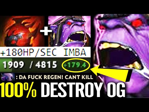 WTF IMBA Regen 180HP/S Destroy OG!!! RAGE + HEART 100% God Alchemist Carry Build Dota 2 Pro Gameplay