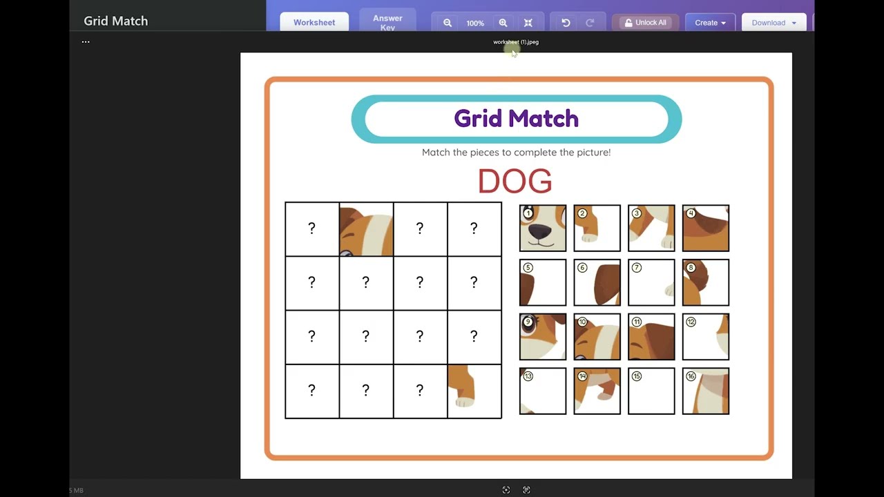 How to Create Grid Matching Puzzles with Configurable Grid Sizes, Adjustable Clue Cells, and Auto Answer Keys — Step-by-Step Tutorial