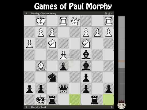 Stanley, Charles Henry - Morphy Paul || New York 1857 @chessbuddies 🔴 #PaulMorphy
