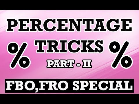 Percentage Problems Short Cut Method For FRO,FBO,IBPS by Manavidya Video