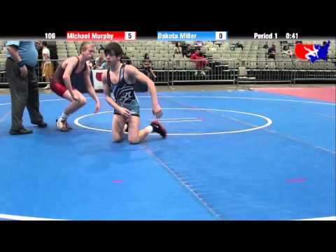 Michael Murphy vs. Dakota Miller at 2013 West Jr. Freestyle Regional